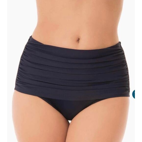 Miraclesuit Midnight Norma Jean Retro Swim Bottom Navy 16 NWT - Picture 1 of 7